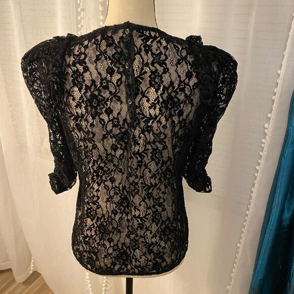 Maje lace flocked blouse, size M - Picture 2 of 7